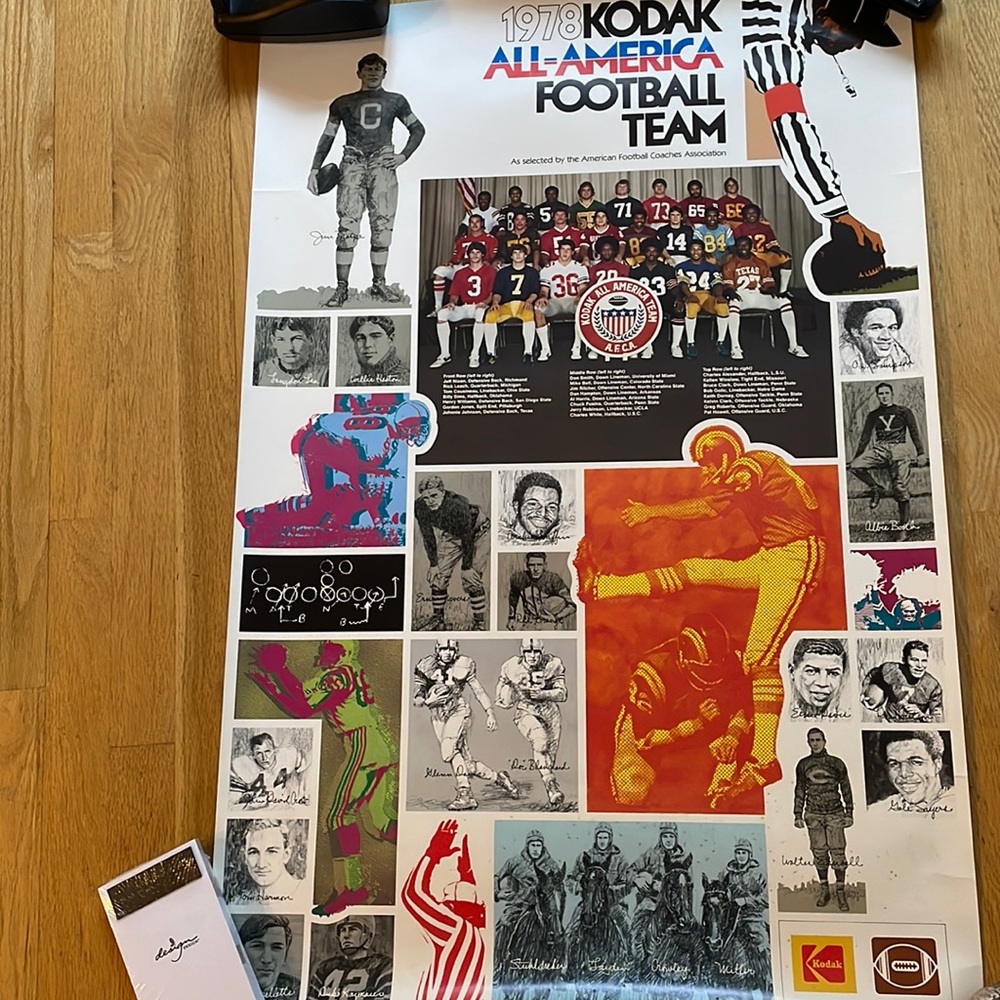 Original 1978 Kodak All-American Football Team A. F. C. A.